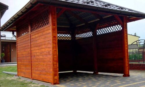 konstrukcja wiaty garażowej w Rudnej Wielkiej k/Rzeszowa